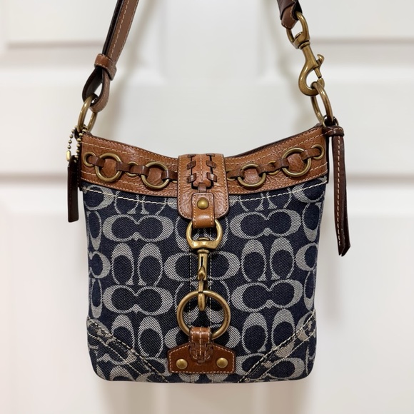 Coach Handbags - Coach Hamptons Signature Denim Special Edition Shoulder Bag